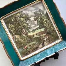 ༺❤༻ STAFFORDSHIRE - John Constable ༺❤༻ MINIATURA PORCELANOWA - Hand made ༺❤༻ Obrazek porcelanowy ༺❤༻ Scenka rodzajowa ༺❤༻