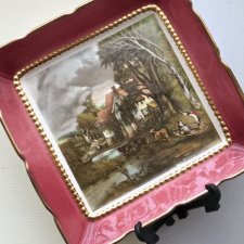 ༺❤༻ STAFFORDSHIRE - John Constable ༺❤༻ MINIATURA PORCELANOWA - Hand made ༺❤༻ Obrazek porcelanowy ༺❤༻ Scenka rodzajowa ༺❤༻