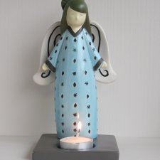 party light - porcelanowy, oryginalny świecznik 20 cm wysokości