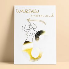 SYRENKA WARSZAWSKA - ZŁOCONY PLAKAT 21X30