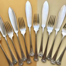 Sztućce do ryb  ❀ڿڰۣ❀ Posrebrzane na 6 osób