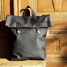 torba- plecak oldschool czarno-czarny