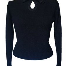 Czarny sweterek retro 50s lata 50-te pin-up "Collectif"