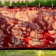 Batik baobaby malowidło na tkaninie