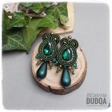 Kolczyki sutasz soutache Elegance by dudqa zielone