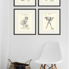 Kamera projektor film  grafika A4