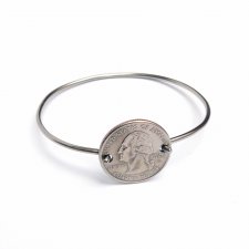 Bransoletka z monetą Quarter Dollar USA.