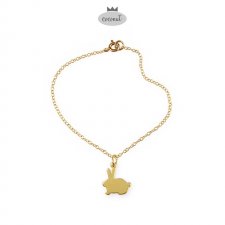 Bransoletka Króliczek - zawieszka królik, srebro