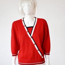 Czerwony sweter vintage SW48