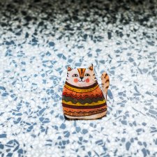 Broszka Sweterkowy Kot