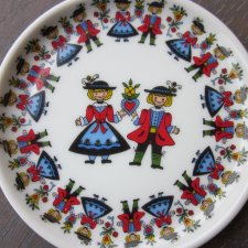 Furstenberg  GERMANY -  niewielki  porcelanowy symboliczny podstawek  konfiturówka obrazek