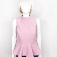 Pink Tartan bluzka z baskinką