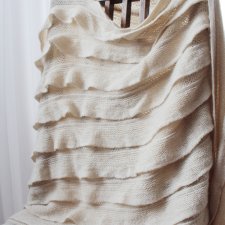 CIEPŁE PONCHO beż PONCZO