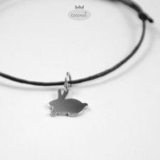 SREBRO Bransoletka Króliczek - zawieszka królik