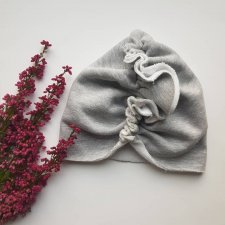 La miu turban dziecięcy czapka jasny szary