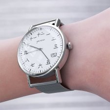 Zegarek, bransoleta - Kanji - metalowy mesh