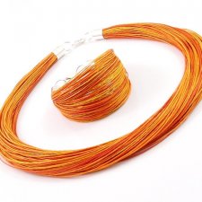 Komplet lniany STAL SZLACHETNA Naranja