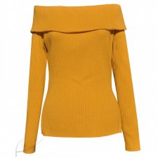 Sweter miodowy off shoulder