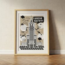 GRAFIKA " Warszawa - Pałac Kultury" 50x70 cm