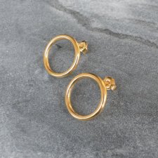 KOLCZYKI - koła pozłacane 24K złotem