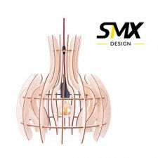 Lampa sufitowa do kuchni ze sklejki w stylu skandynawskim DREWNIANA  lampa wisząca nad stół LED lampa do pokoju sypialni z drewna ze sklejki