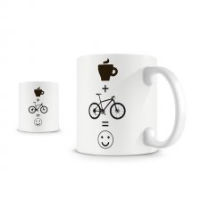 Kubek. Kawa + rower = uśmiech