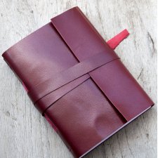 Skórzany notes bordo 01