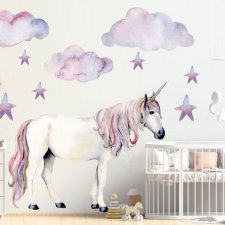 Naklejka na ścianę dla dzieci jednorożec UNICORN