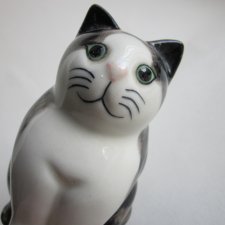 quail  Marnie nowa  kolekcjonerska figurka porcelanowa kot nowoczesny design