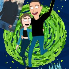 Rick & Morty portret dla par, portret rodzinny, portret personalizowany