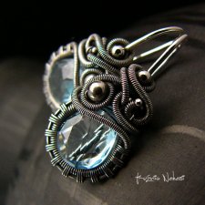 Kolczyki Dragony- Sky Blue Topaz Srebro