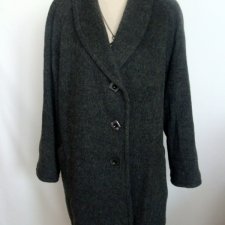 KIT* -  WEŁNIANY PŁASZCZ  Z MOHEREM