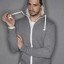 BLUZA HOODIE SIMPLE UNISEX szary melanż