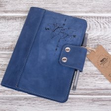 Ręcznie robiony skórzany notes, okładka na zeszyt format A5 skóra naturalna, personalizacja