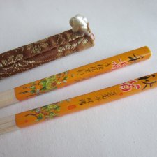 Sushi dla Singla bambusowe zdobione pałeczki  - nowe w oryginalnym opakowaniu