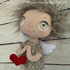 Aniołek lalka - dekoracja tekstylna, OOAK