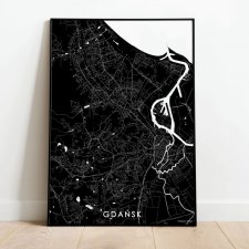 Mapa plakat - Gdańsk