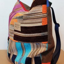 plecak/ torba XXXL zero waste patchwork (squares)