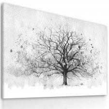 Obraz na płotnie do salonu abstrakcujne drzewo format 120x80cm 02380