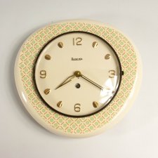 Ceramiczny zegar wiszący, Romenta, lata 60.