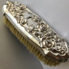 Szczotka - Vintage Silver plated ❀ڿڰۣ❀  Grawer różany#6