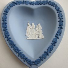 Wedgwood Antique Blue jasper  - kolekcjonerska niezwykle  elegancka klasyczna seria serce rzadko spotykana rzecz