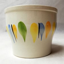 Osłonka ceramiczna na doniczkę-ręcznie malowana.