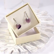 Wrzosowy Swarovski w srebrze