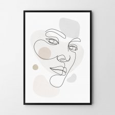 Plakat boho twarz abstrakcja A3