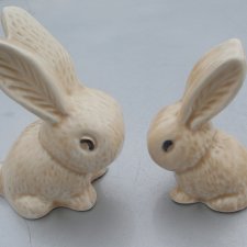 sylvac - dekoracyjne kolekcjonerskie urocze króliczki dwa