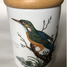 portmeirion 1978  birds of Britain duży porcelanowy Pojemnik kolekcjonerski użytkowy rzadko spotykany bardzo dekoracyjny
