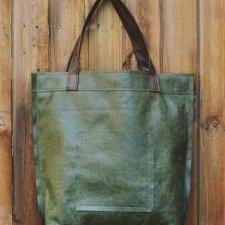 Torba Mr.m Vintage green skóra naturalna