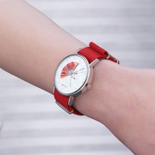 Zegarek yenoo - Japoński wachlarz - czerwony, nato