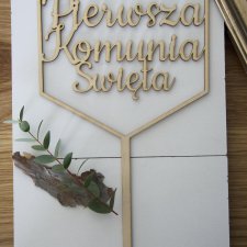 Topper geometryczny na Pierwszą Komunię Świętą